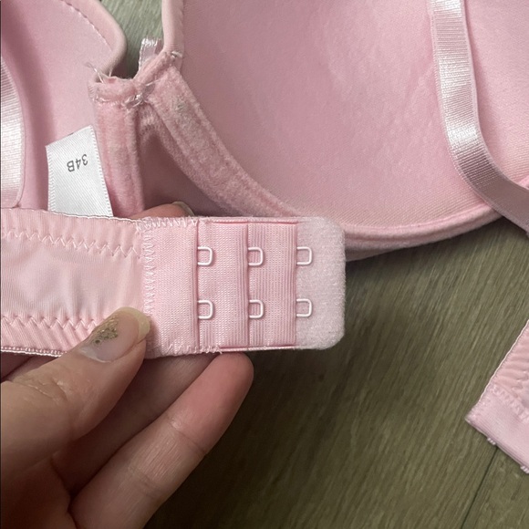 Elegant Pretty Pink Lace Trim Bra Adjustable Straps Turns Strapless - Picture 3 of 9